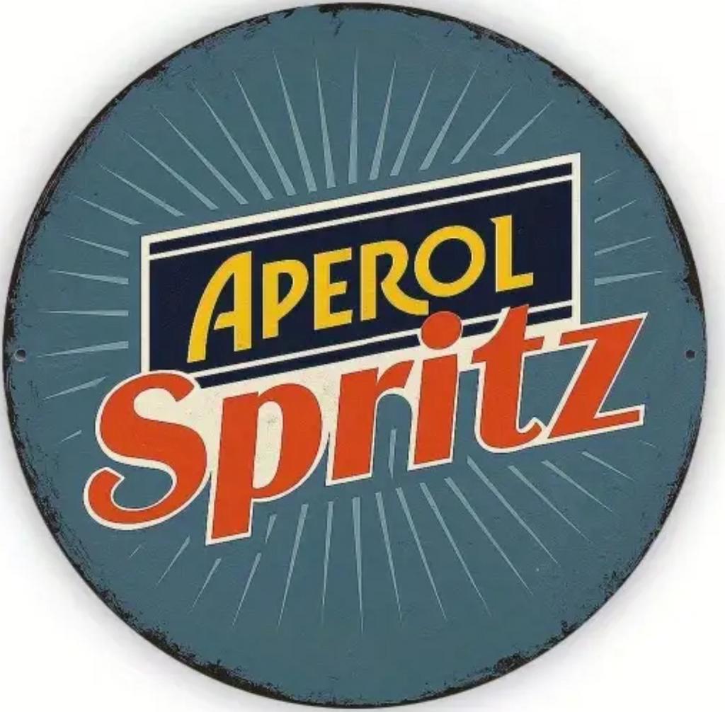 Panneau vintage Aperol Spritz (tour 2) - Mancave new, Enlèvement ou Envoi, Neuf, Panneau publicitaire