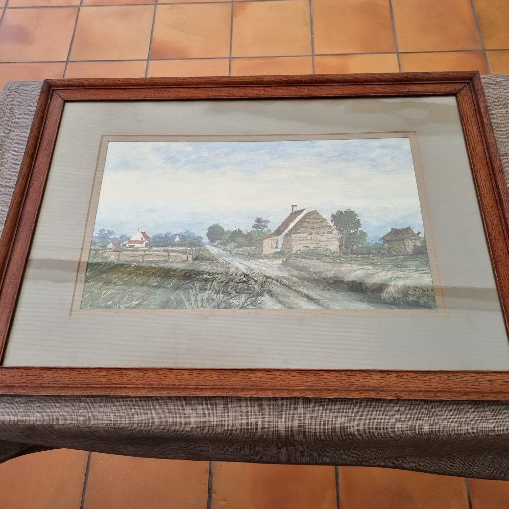 Aquarel Boerderijen - H. Crama, Ophalen