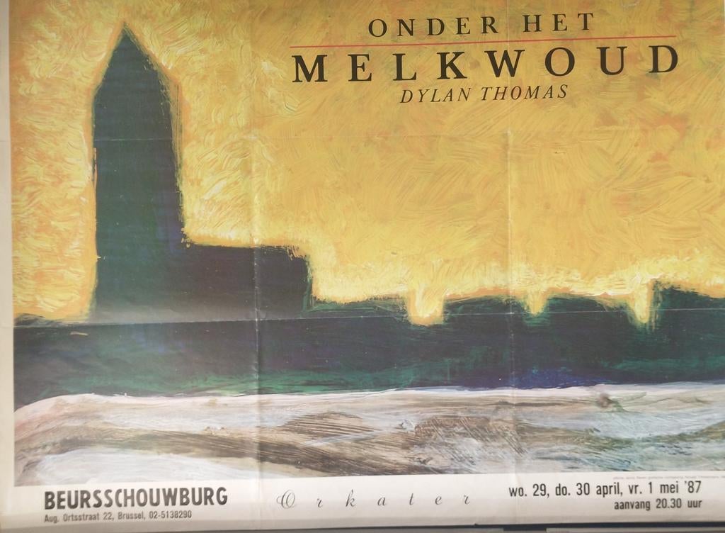 Dylan Thomas - Onder het melkwoud 1987 affiche, Ophalen of Verzenden, Gebruikt