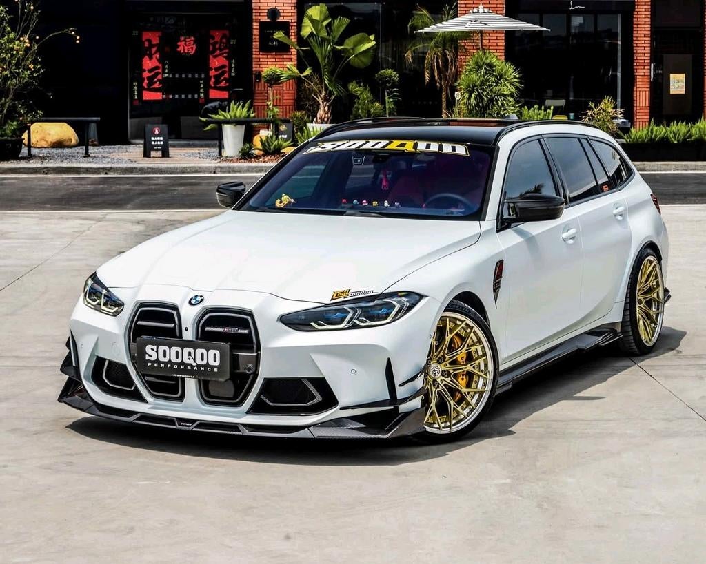 BMW M3 Touring G81 SOOCOO Carbon Package Spoiler Diffuser, Ophalen of Verzenden