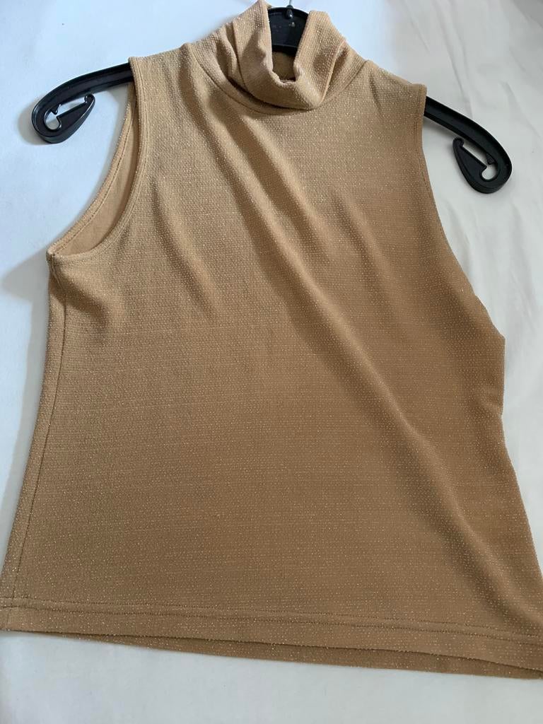 Feestelijke damesblouse (met gouddraad, blote schouders)., Enlèvement, Comme neuf