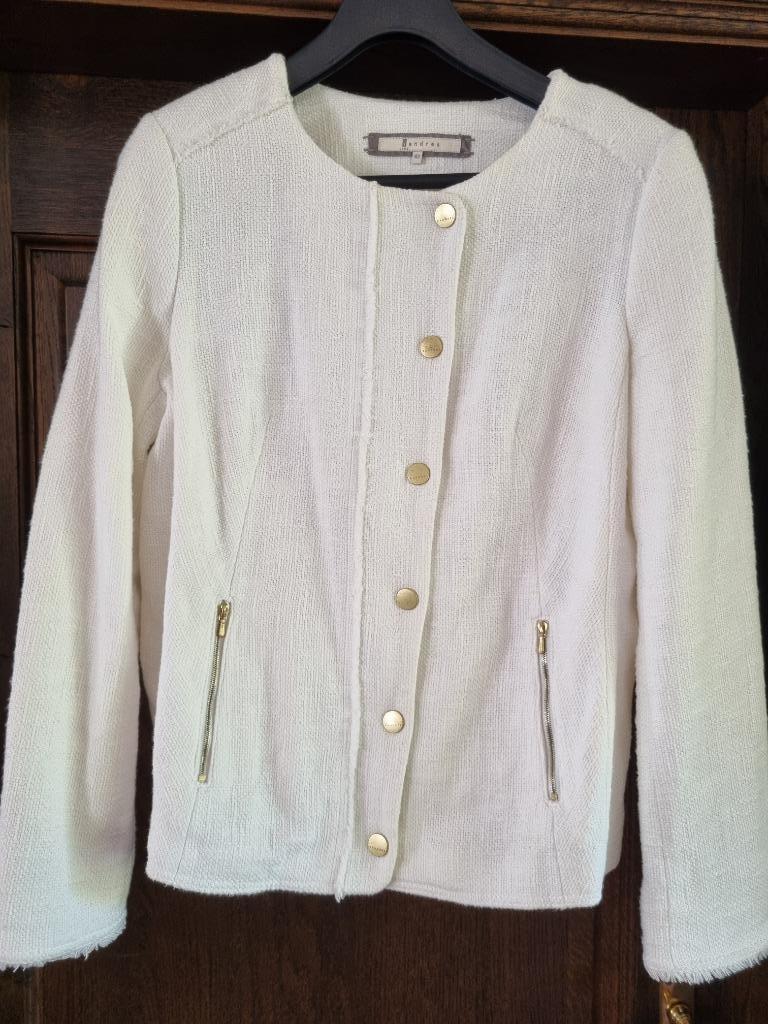 Xandres voorjaarsjasje maat 42 wit / ecru, Kleding | Dames, Xandres, Ophalen of Verzenden, Maat 42/44 (L), Wit