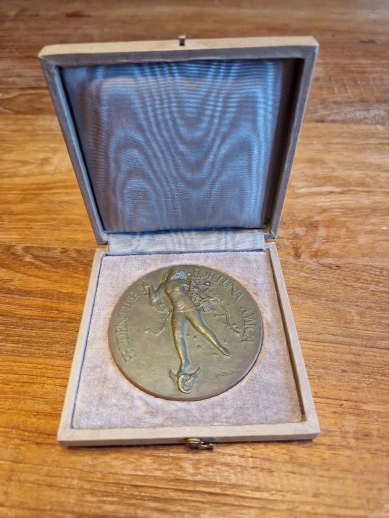 Bronzen medaille H. Dropsy 1859 1959, Timbres & Monnaies, Pièces & Médailles, Enlèvement ou Envoi