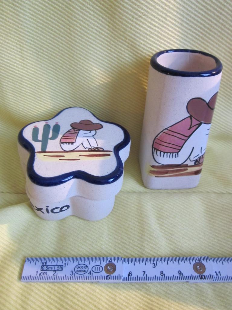 Authentiek Mexicaans juwelen doosje 6 x 6 cm, Huis en Inrichting, Ophalen of Verzenden, Zo goed als nieuw
