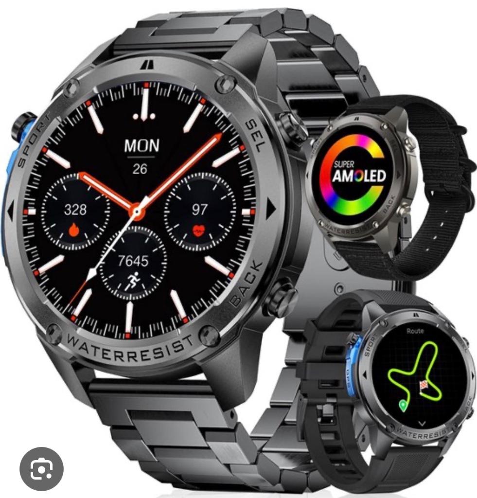 Synyq GPS Pro Smartwatch Heren, Conditie, Zwart, Nieuw, Ophalen of Verzenden