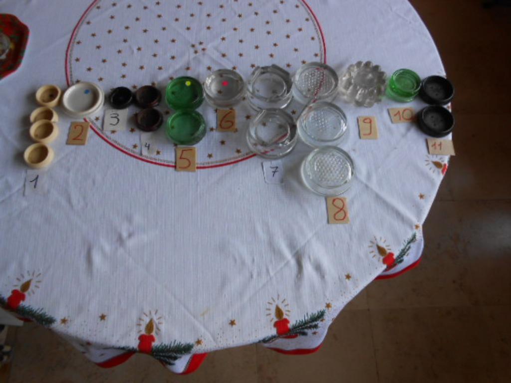 glazen onderzetters voor kachel - tafel enz antiek vintage, Ophalen of Verzenden, Gebruikt, Overig