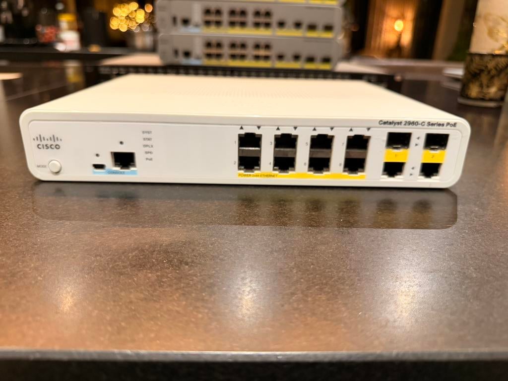 Cisco Catalyst 2960-C POE Switch - WS-C2960C-8PC-L V01, Ophalen of Verzenden, Refurbished