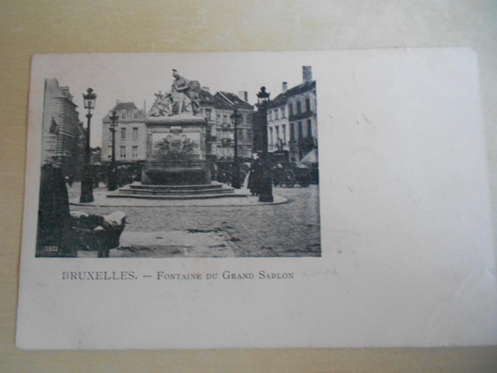 Fontaine du Grand Sablon, Bruxelles, vers 1900, Collections, Enlèvement ou Envoi, Avant 1920, Non affranchie, Bruxelles (Capitale)