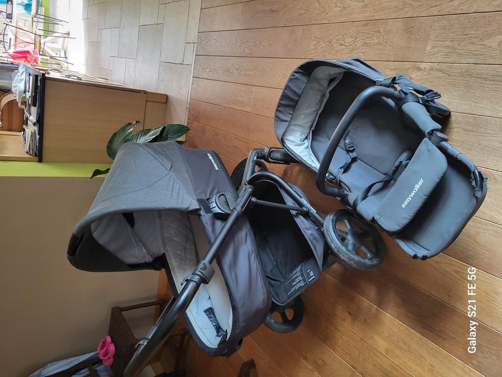 Poussette easy walker + landeau, Enlèvement, Utilisé, Poussette