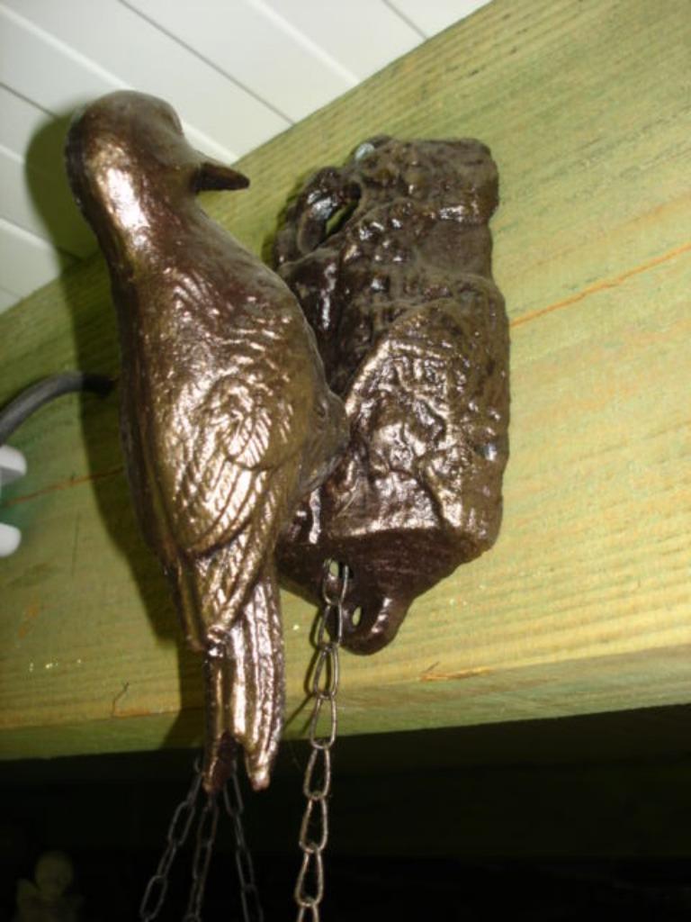 Spechtklopper in gietijzer, patbrons, deurbel, Ophalen, Nieuw