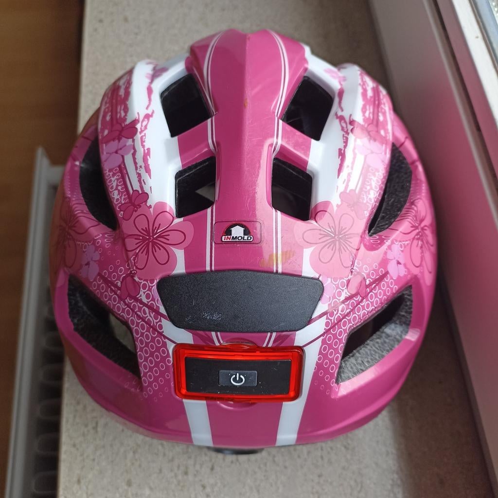 Fietshelm INMOLD 49-54 cm, met licht, gemaakt in Duitsland, Inmoldtechnology, M, Ophalen of Verzenden, Zo goed als nieuw