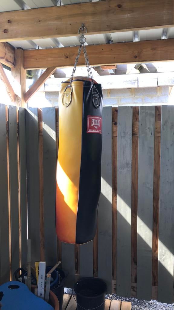 Lederen bokszak (boks)., Ophalen, Gebruikt, Bokszak