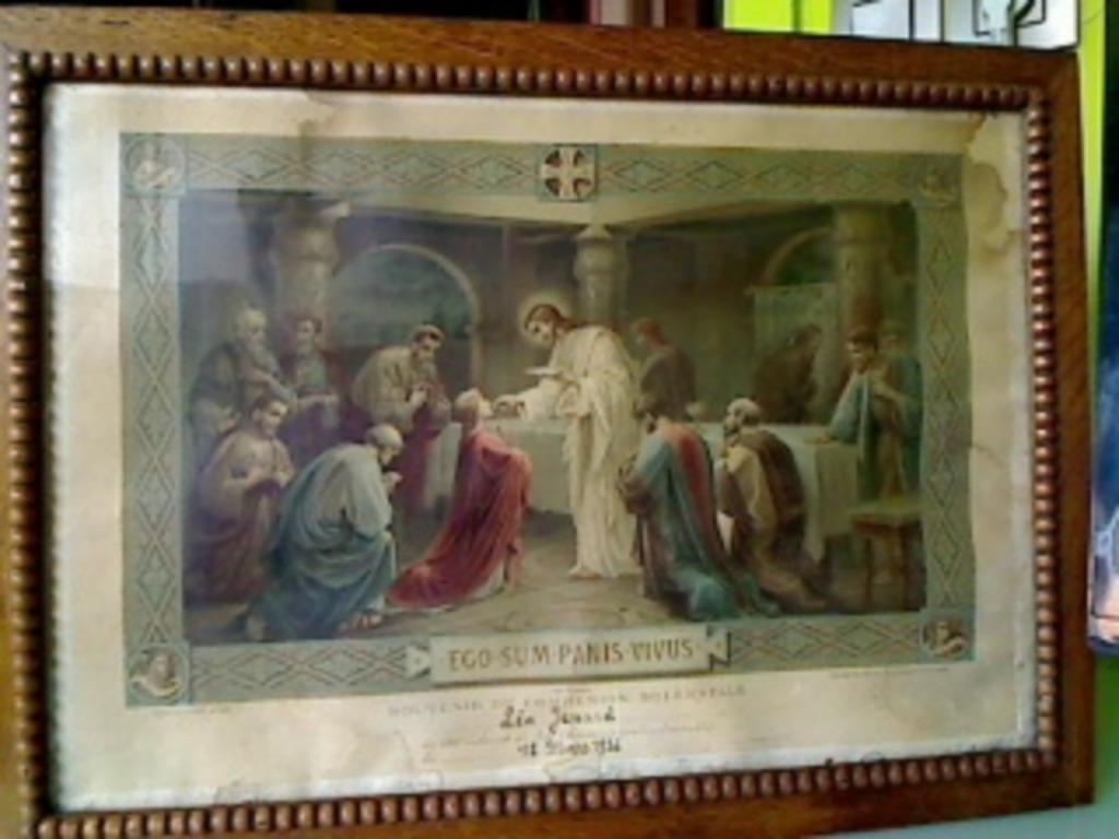 Ancien souvenir de communion Gravure Charles Letaille, Enlèvement ou Envoi, Image pieuse