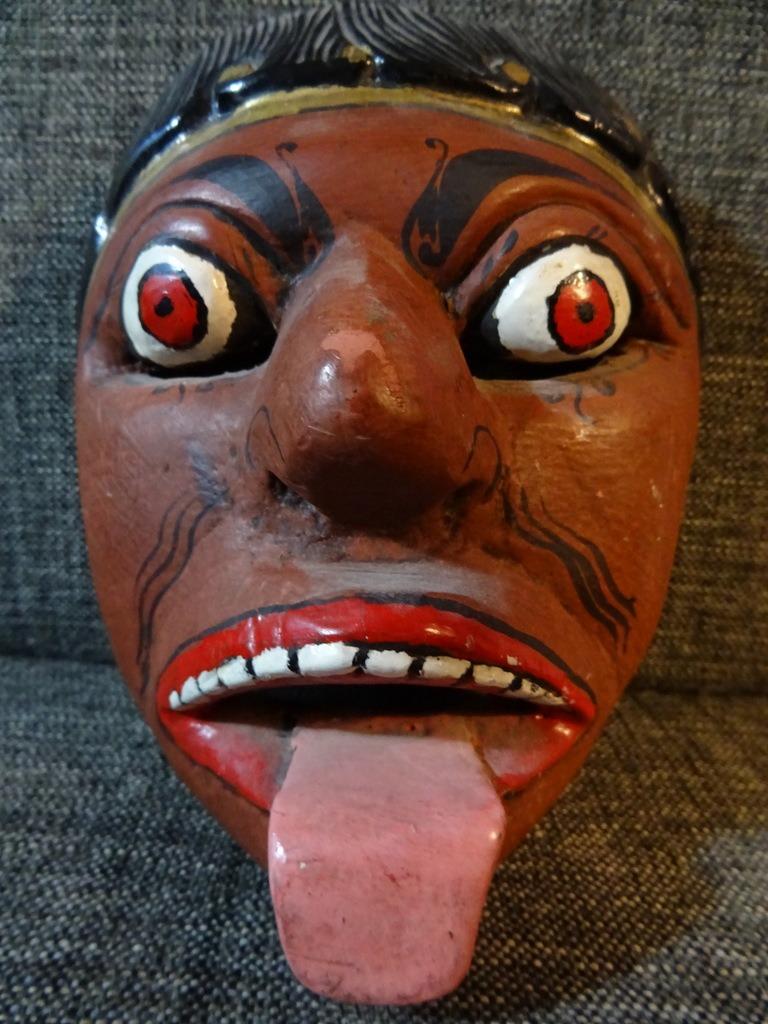 Masker Indonesië Indonesisch masker Bali houten masker 1970, Ophalen of Verzenden