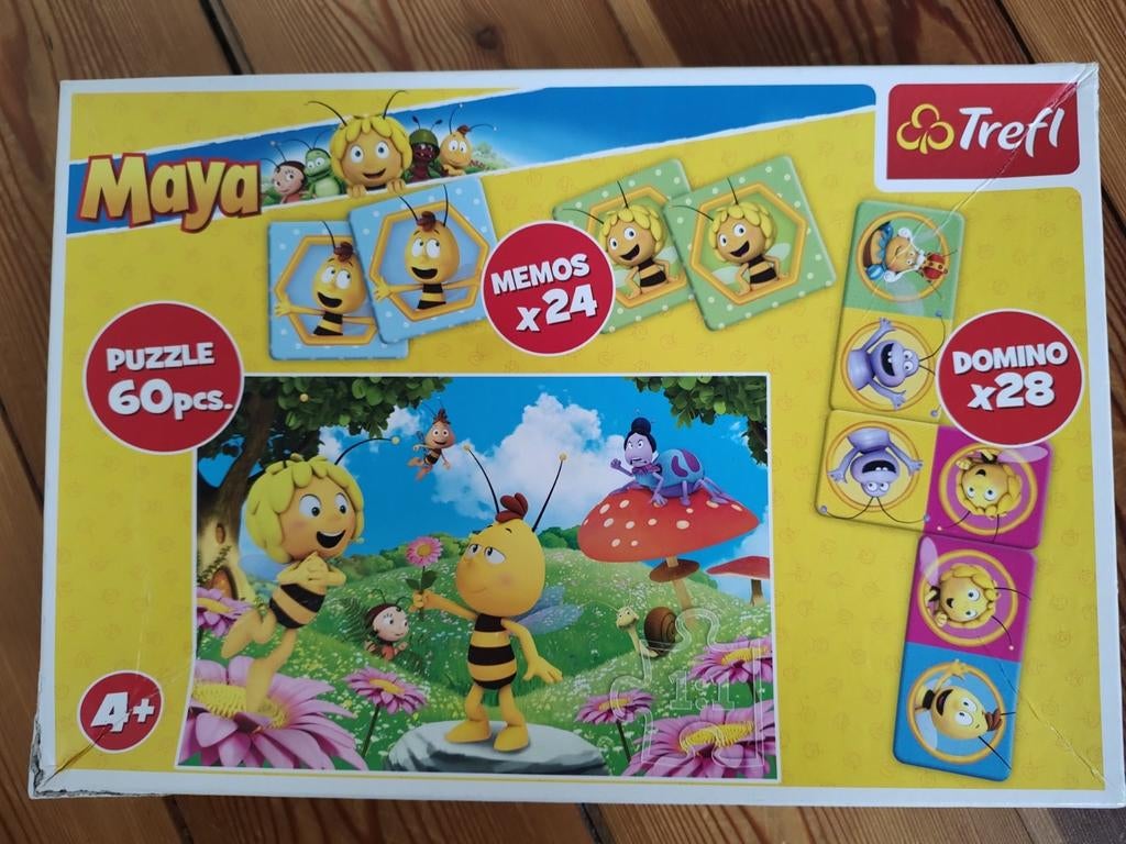 Puzzle maya + Domino + Mémoire, Enlèvement, Plus de 50 pièces, Utilisé, 2 à 4 ans