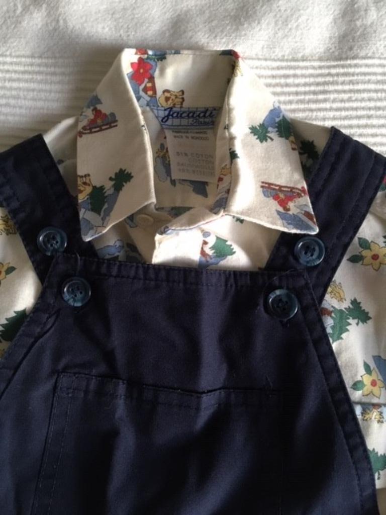 Joli ensemble salopette et chemise marque JACADI, taille 2A, Enlèvement ou Envoi, JACADI, Garçon ou Fille, Ensemble