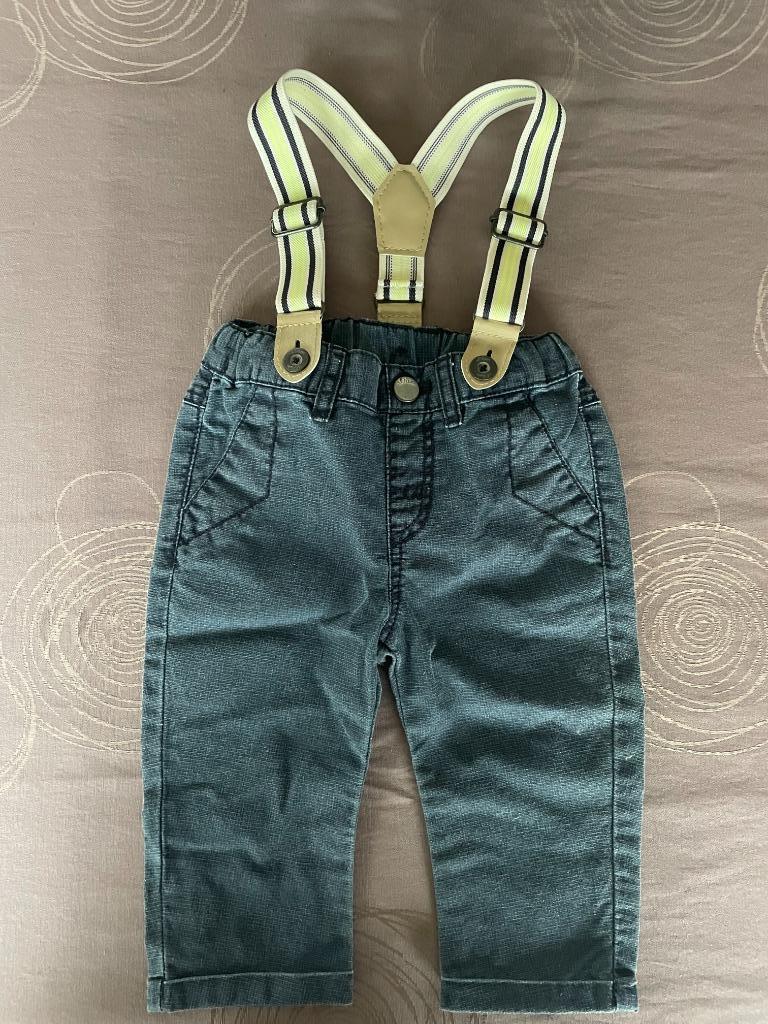 Baby jeans pantalon long et bretelles S.Oliver Mt 68 NOUVEAU, Garçon, Enlèvement, S.Oliver, Pantalon