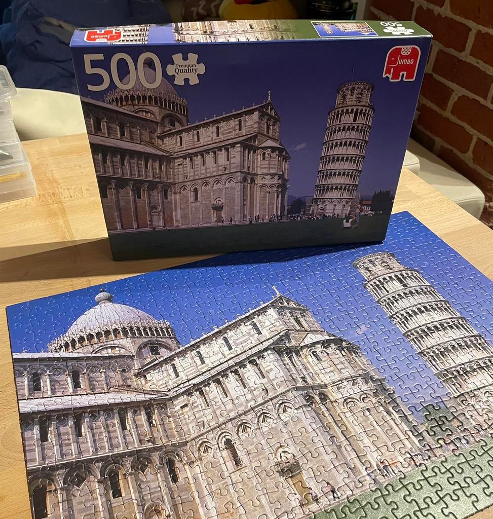 Prachtige puzzel - 500 stukjes - Tower of Pisa (Jumbo), Ophalen of Verzenden, 500 t/m 1500 stukjes, Legpuzzel