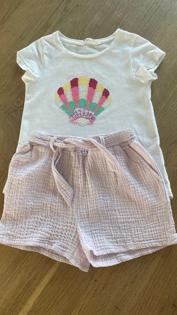 Set 116, Kinderen en Baby's, Kinderkleding | Maat 116, Gebruikt, Meisje, Ophalen of Verzenden, Setje