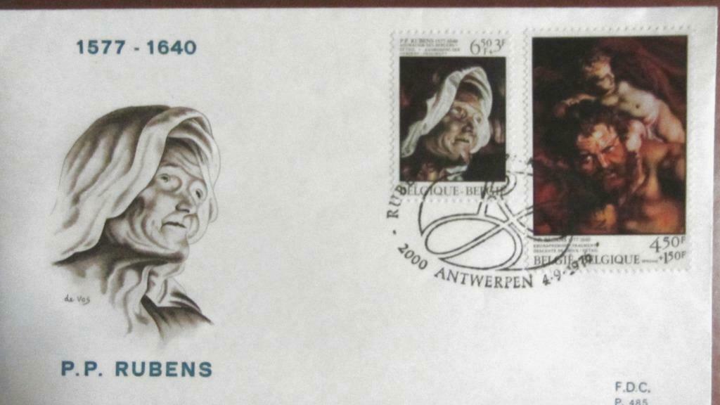 FIRST DAY COVER- SCHILDERIJEN- SCHILDERS- RUBENS- BELGIË, Enlèvement ou Envoi, Affranchi, Autres thèmes