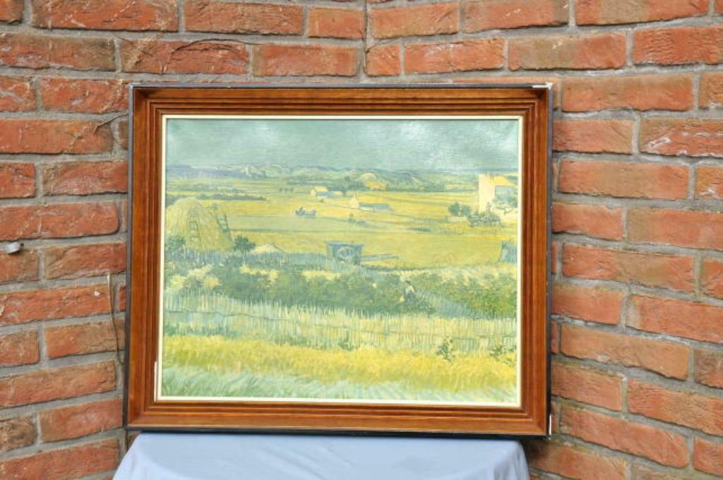 §cadre avec reproduction sur toile, Antiquités & Art, Enlèvement ou Envoi