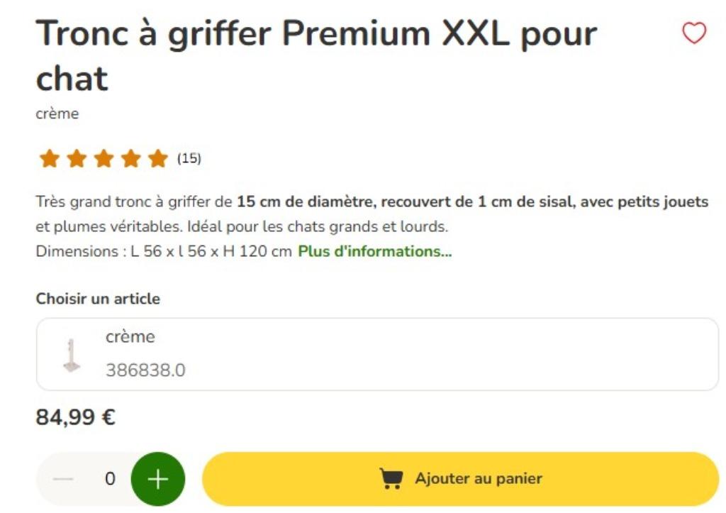 Tronc à griffer pour chat Premium XXL pour chat NEUF, Enlèvement, Neuf