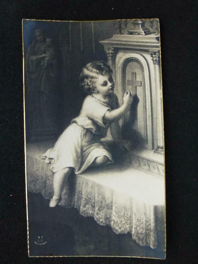 carte de prière Communion solennelle Louvain 1937 Garnier, Collections, Envoi, Image pieuse