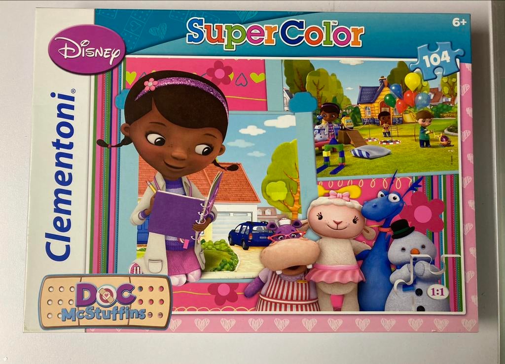 Puzzle 104 pièces docteur LaPeluche, Enfants & Bébés, Plus de 50 pièces, Comme neuf, 6 ans ou plus