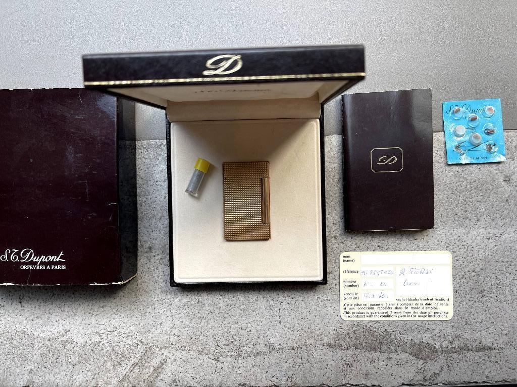 Briquet S.T. Dupont en or – 1986, Enlèvement, Utilisé, Briquet