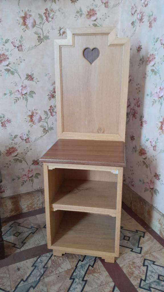 Chaise d'entrée en bois avec compartiment de rangement, Enlèvement, Comme neuf, Bois, Une