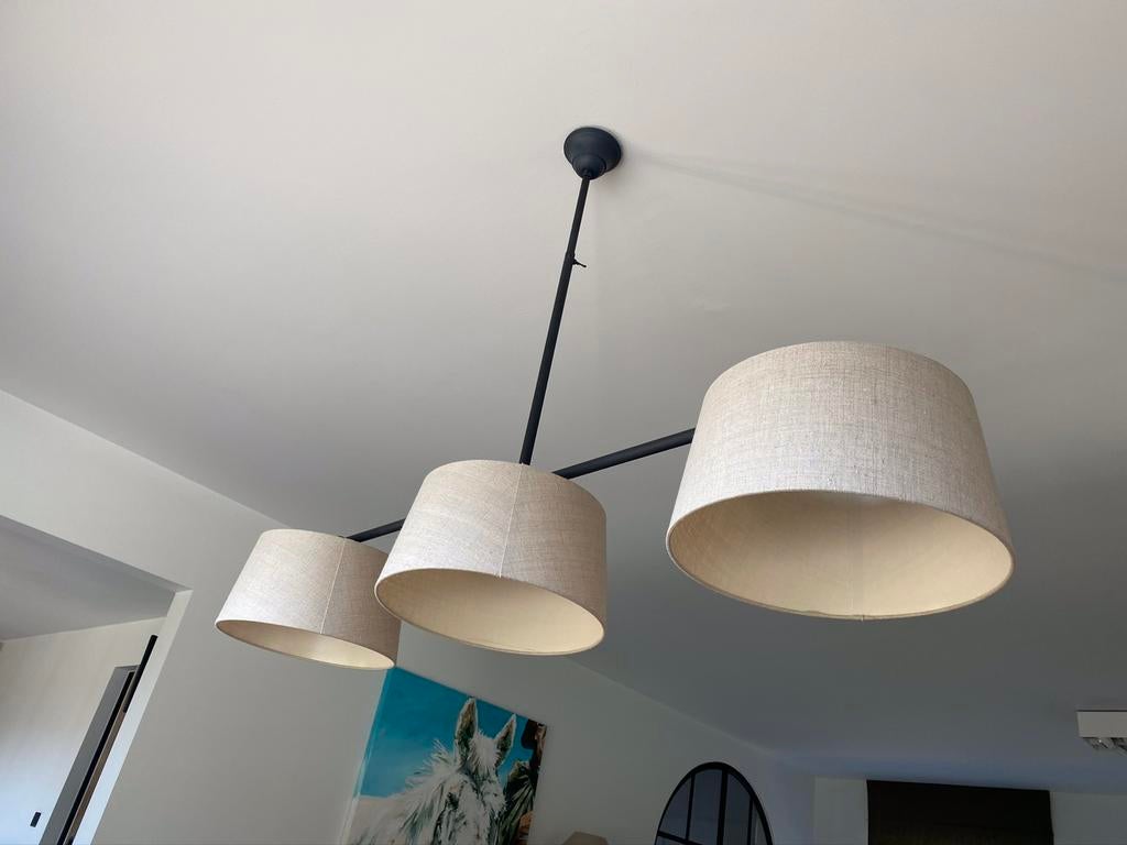 Landelijke lamp eettafel, Ophalen, Gebruikt, Stof, Landelijk