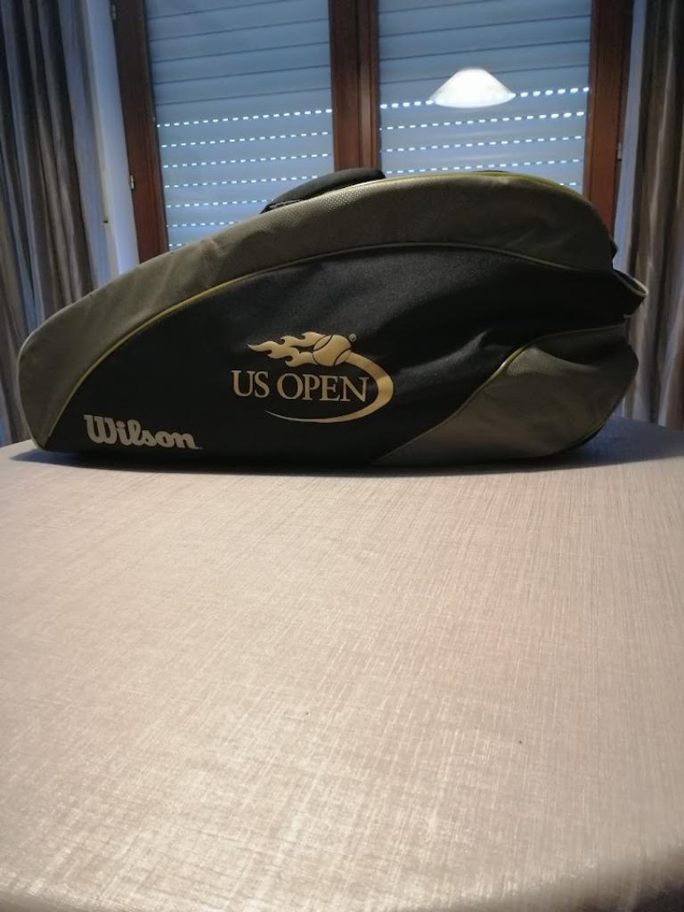 Tenniszak met 2 raketten en tennisballen In prijs verlaagt, Ophalen, Gebruikt, Tas, Wilson