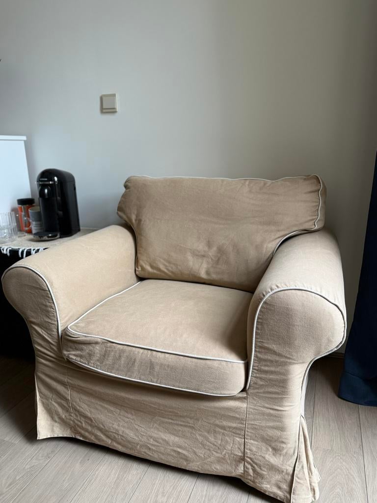 Fauteuil beige, Ophalen, Zo goed als nieuw