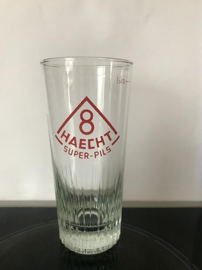 8 Haecht Super Pils bierglas, Verzamelen, Ophalen of Verzenden, Zo goed als nieuw, Glas of Glazen, Overige merken