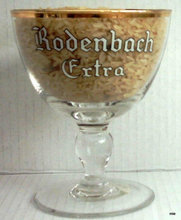 Bier brouwerij glas Rodenbach Roeselare op voet zwart, Verzamelen, Ophalen of Verzenden, Gebruikt