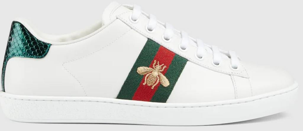 Gucci pour hommes Ace avec imprimé abeille, TAILLE 46, Enlèvement ou Envoi, Gucci, Porté, Blanc