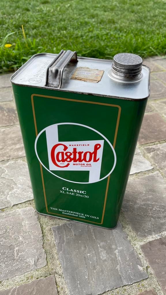 Castrol blik, Ophalen of Verzenden, Gebruikt, Gebruiksvoorwerp