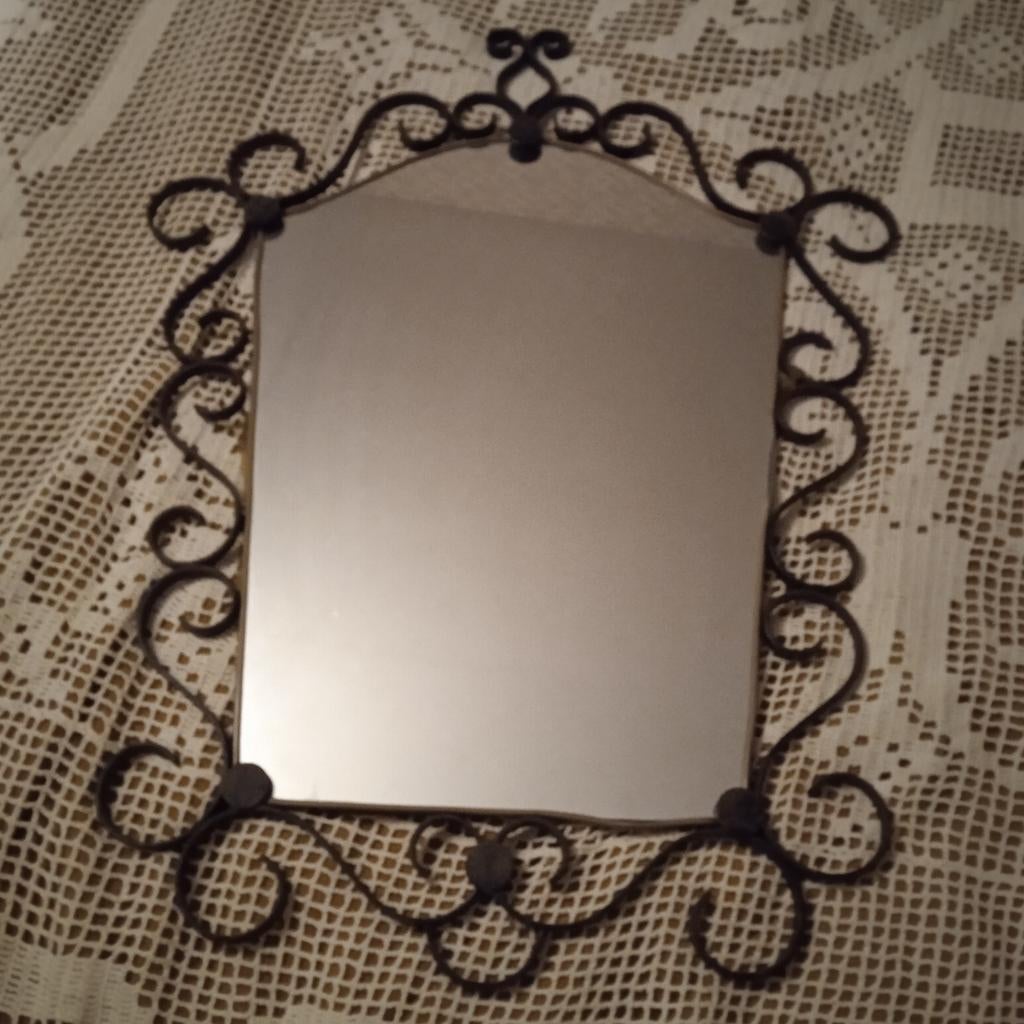Ensemble d'entrée en fer forgé, miroir, support pour plantes, Maison & Meubles, Enlèvement