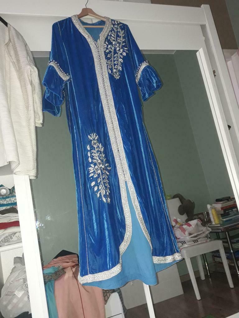 Caftan bleu, Enlèvement ou Envoi, Comme neuf, Bleu