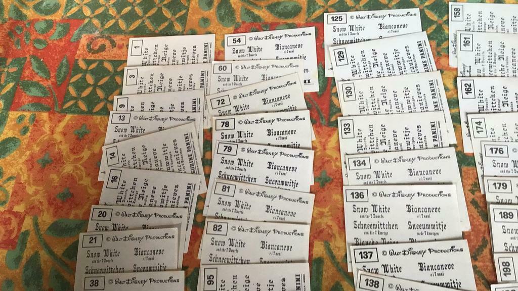 Panini sneeuwwitje en de zeven dwergen (w3), Ophalen of Verzenden, Zo goed als nieuw, Meerdere plaatjes