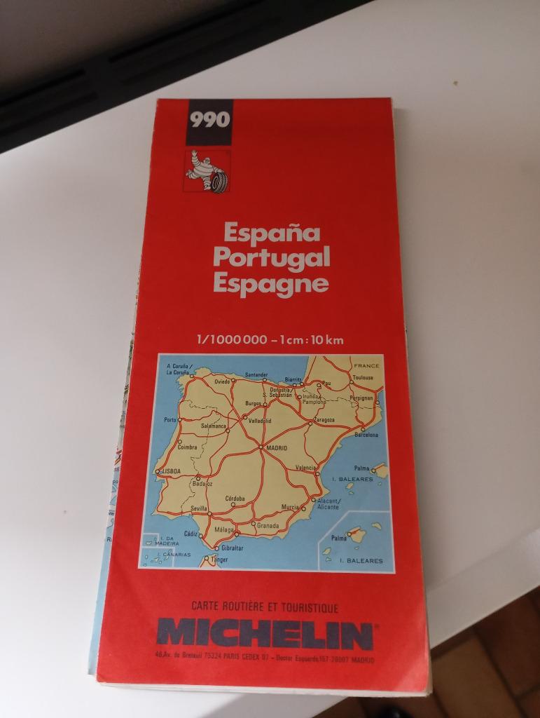 Carte routière Espagne Portugal, Boeken, Atlassen en Landkaarten, Gelezen, Spanje, Michelin, Ophalen of Verzenden
