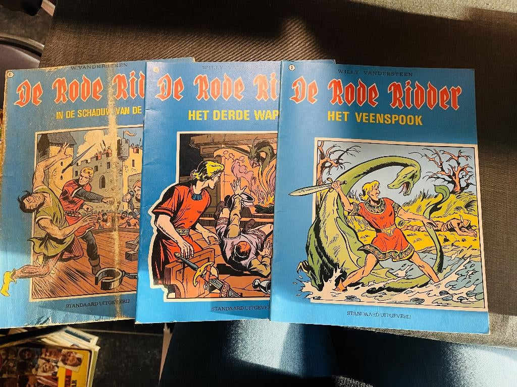 De Rode Ridder strips, 3 stuks, Meerdere stripboeken, Ophalen of Verzenden, Gelezen, Willy Vandersteen