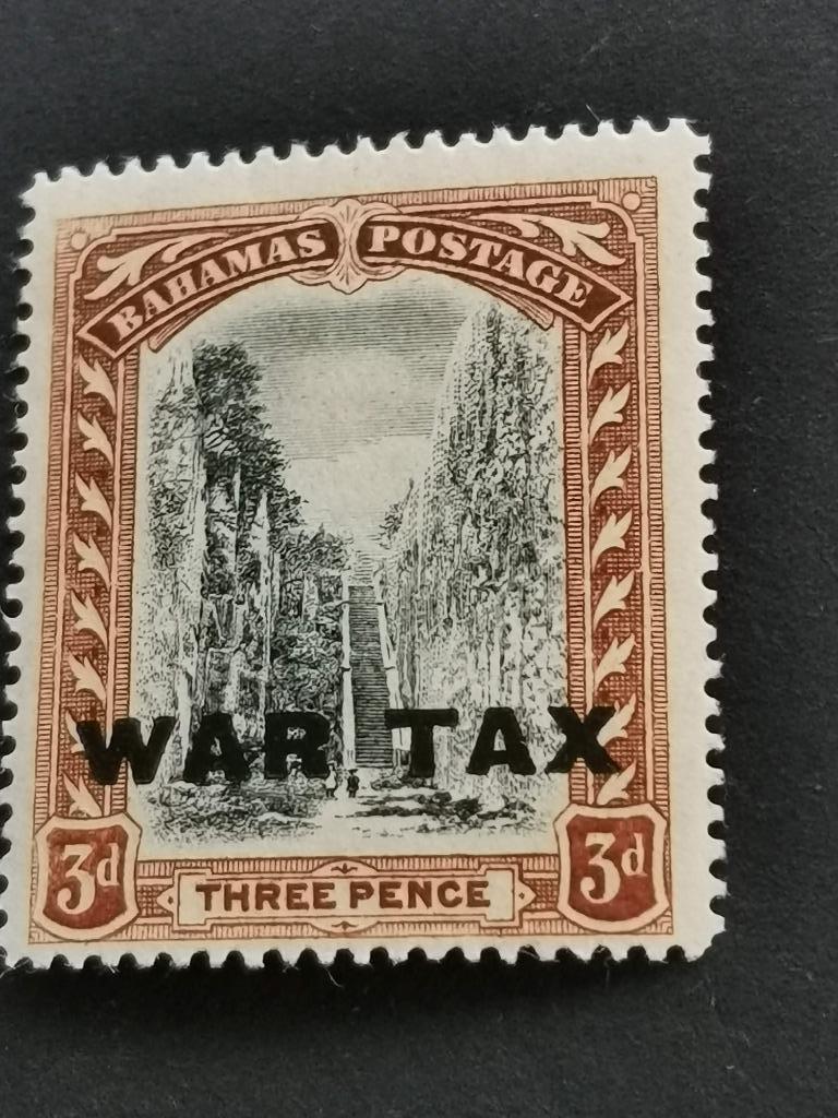 Bahamas 1918/19 - opdruk "WAR TAX" in 1 lijn *, Ophalen of Verzenden, Postfris, Noord-Amerika