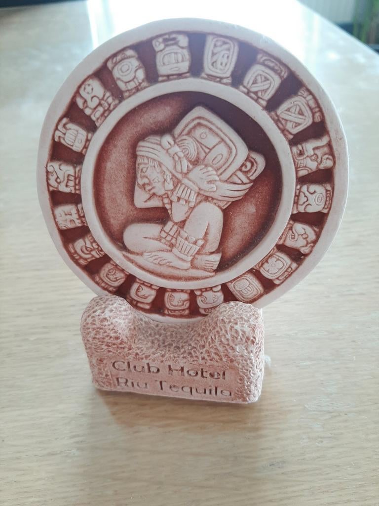 Maya kalender souvenir Mexico met houder hotel RIU TEQUILA, Ophalen of Verzenden