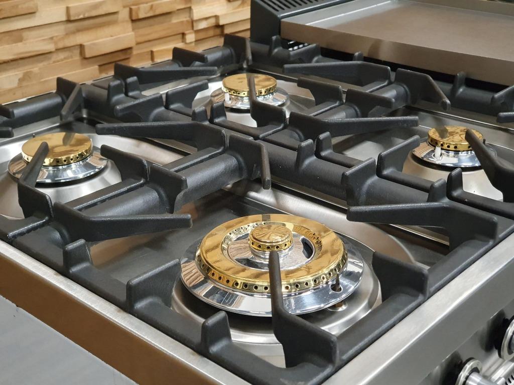 🔥Luxe Boretti Fornuis 120cm RVS 2 multifunctionele ovens!, 60 cm of meer, Ophalen of Verzenden, Zo goed als nieuw, Energieklasse A of zuiniger