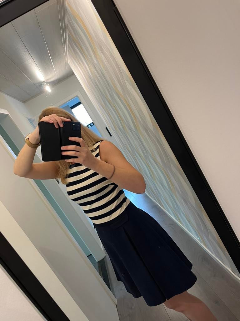 Jurk Tommy Hilfiger - Maat S - Nieuw - Navy/crème, Kleding | Dames, Tommy hilfiger, Blauw, Nieuw, Ophalen of Verzenden