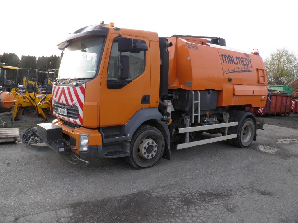 Camion balayeuse Volvo FL 260, Euro 5, Bedrijf, 2 zetels, 2 deurs