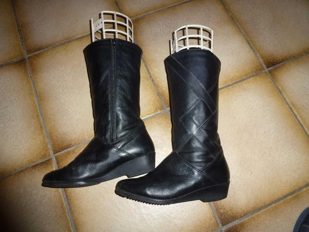 bottes d'hiver fourrées pour Dame LUFT POLSTER  P 39, Zwart, Ophalen of Verzenden, Zo goed als nieuw, Hoge laarzen
