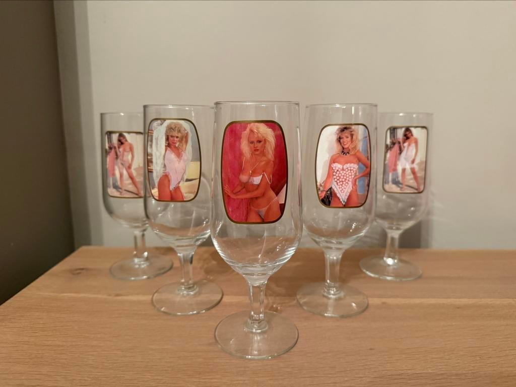 Pin-up glazen, Ophalen, Gebruikt