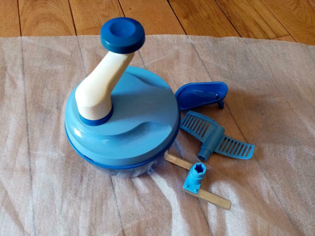 Tupperware hakmolen en kneed molen, Ophalen of Verzenden, Gebruikt, Blauw, Overige typen